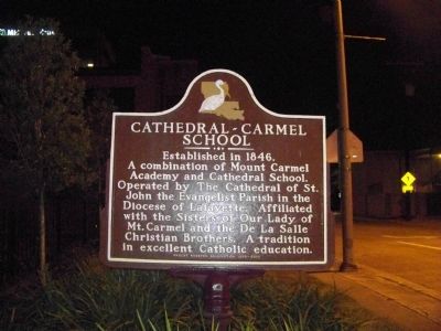Cathedral-Carmel School Marker image. Click for full size.