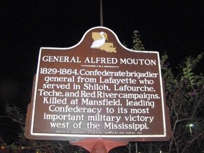 General Alfred Mouton Marker image. Click for full size.