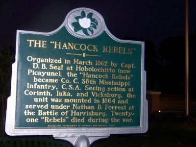 The "Hancock Rebels" Marker image. Click for full size.