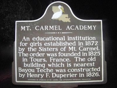 Mt. Carmel Academy Marker image. Click for full size.
