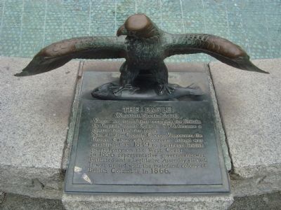 The Victoria Centennial Fountain Marker - The Eagle image. Click for full size.