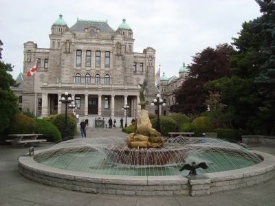 The Victoria Centennial Fountain Marker image. Click for full size.