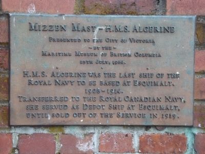 Mizzen Mast – H.M.S. Algerine Marker image. Click for full size.