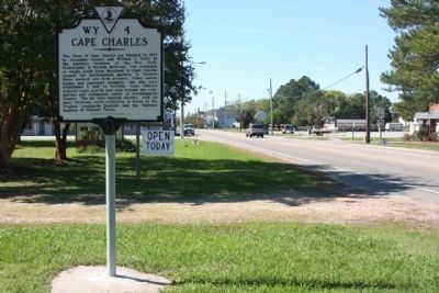 Cape Charles Marker, looking west along Randolph Avenue image. Click for full size.