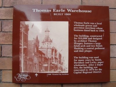 Thomas Earle Warehouse Marker image. Click for full size.