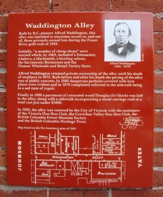 Waddington Alley Marker image. Click for full size.