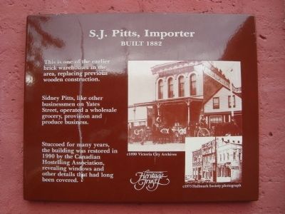S.J. Pitts, Importer Marker image. Click for full size.