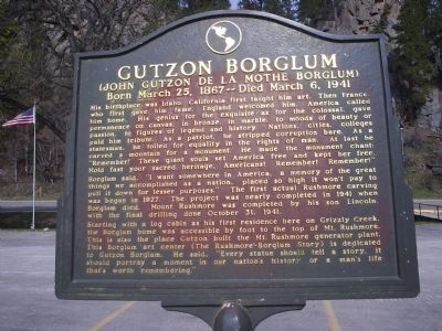 Gutzon Borglum Marker image. Click for full size.
