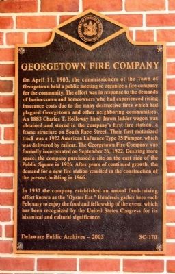 Georgetown Fire Company Marker image. Click for full size.