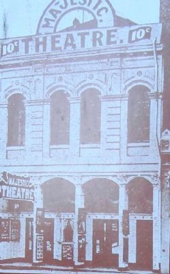 Detail from the Majestic Theatre Marker image. Click for full size.