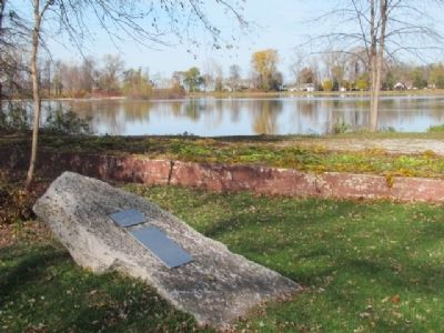 Bradley Crandall Sawmill Marker and Little Lake image. Click for full size.
