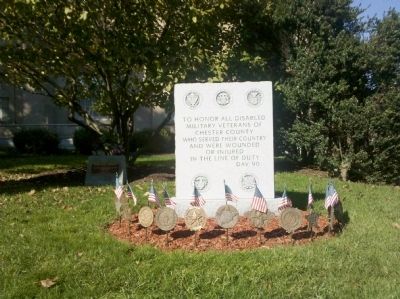 Disabled Veterans of Chester County Pennsylvania Memorial Marker image. Click for full size.