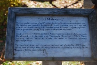 Fort Mahoning Marker image. Click for full size.