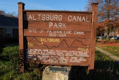 Saltsburg Canal Park Marker image. Click for full size.