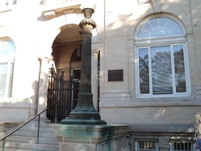 Marker at Belleville Town Hall image. Click for full size.