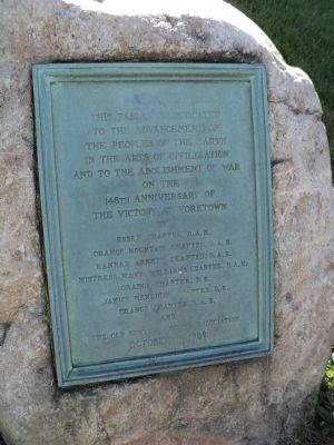 Anniversary of the Victory at Yorktown Marker image. Click for full size.