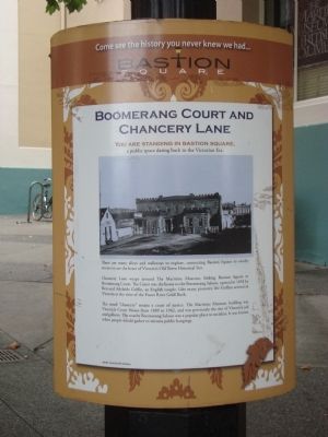 Boomerang Court and Chancery Lane Marker image. Click for full size.