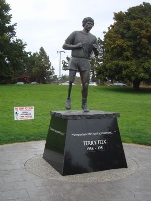 Terry Fox Statue image, Touch for more information