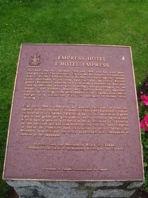 Empress Hotel Marker image. Click for full size.