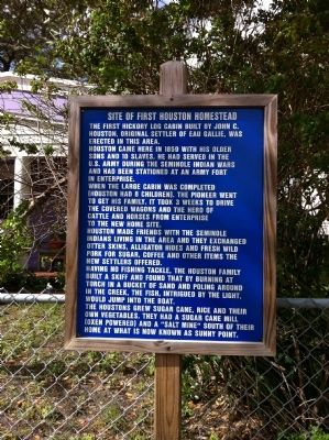 Site of First Houston Homestead Marker image. Click for full size.