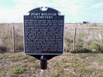 Port Bolivar Cemetery marker image. Click for full size.