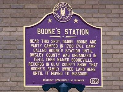 Boones Station Marker image. Click for full size.