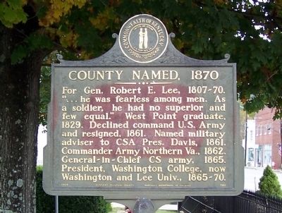 County Named, 1870 Marker image. Click for full size.