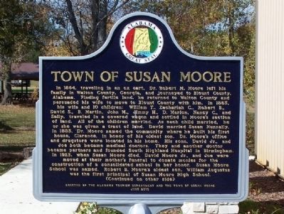 Town of Susan Moore Marker image. Click for full size.