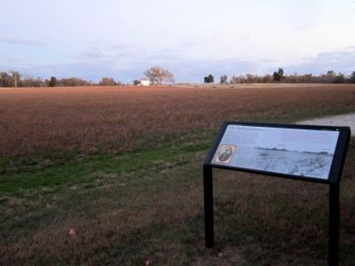 Union gun positions and the West House in the distance. image. Click for full size.