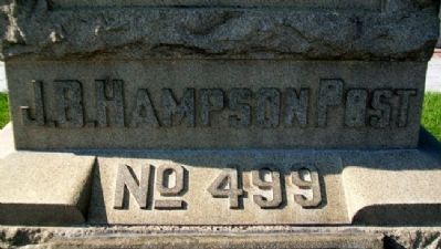 Hampson Post No. 499 G.A.R.on Civil War Memorial. Click for full size. Hampson Post No. 499 G.A.R.on Civil War Memorial image. Click for full size.