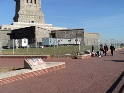 Markers on Liberty Island image. Click for full size.