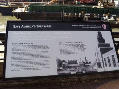 The New Ferry Building – Ellis Island Marker image. Click for full size.