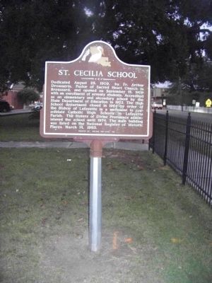 St. Cecilia School Marker image. Click for full size.