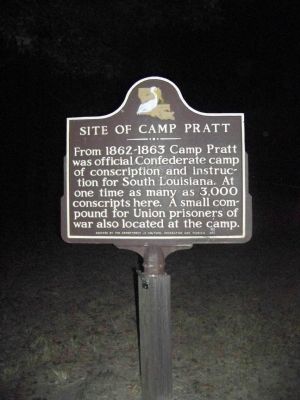 Site of Camp Pratt Marker image. Click for full size.