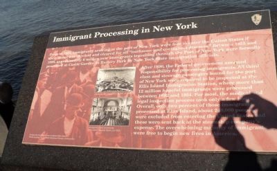 Immigrant Processing in New York - Original Marker image. Click for full size.