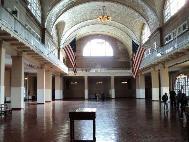 Ellis Island Registry Room image. Click for full size.