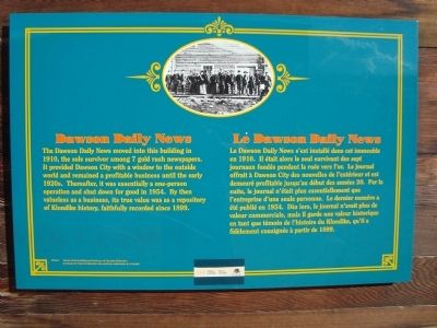 Dawson Daily News Marker. Click for full size. Dawson Daily News Marker image. Click for full size.