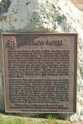 Yukon Hotel Marker image. Click for full size.