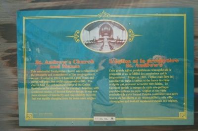 St. Andrew’s Church and Manse Marker. Click for full size. St. Andrew’s Church and Manse Marker image. Click for full size.