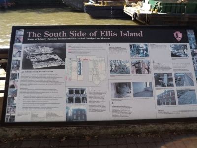 The South Side of Ellis Island Marker image. Click for full size.