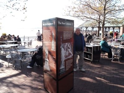 Marker on Liberty Island. Click for full size. Marker on Liberty Island image. Click for full size.