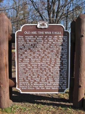 Old Abe, the War Eagle Marker image. Click for full size.