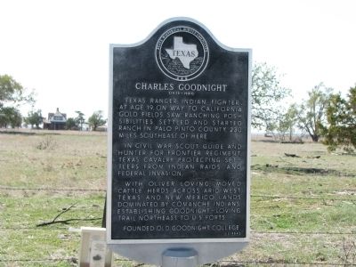 Charles Goodnight Marker image. Click for full size.
