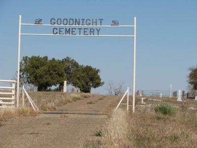 Goodnight Cemetery entrance image. Click for full size.