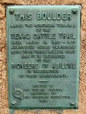 Texas Cattle Trail Marker image. Click for full size.