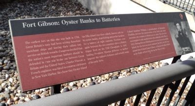 Fort Gibson: Oyster Banks to Batteries Marker. Click for full size. Fort Gibson: Oyster Banks to Batteries Marker image. Click for full size.