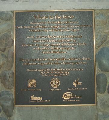 Tribute to the Miner Marker. Click for full size. Tribute to the Miner Marker image. Click for full size.