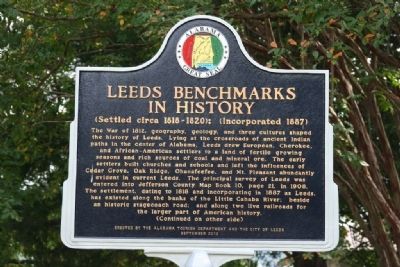 Leeds Benchmarks In History Marker (Front) image. Click for full size.