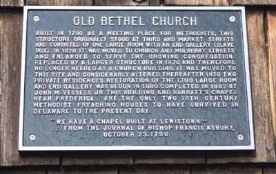 Old Bethel Church Marker image. Click for full size.