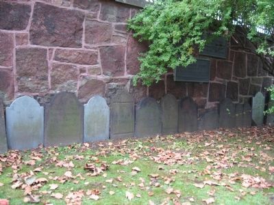 Gravestones in the Grove Street Cemetery image. Click for full size.